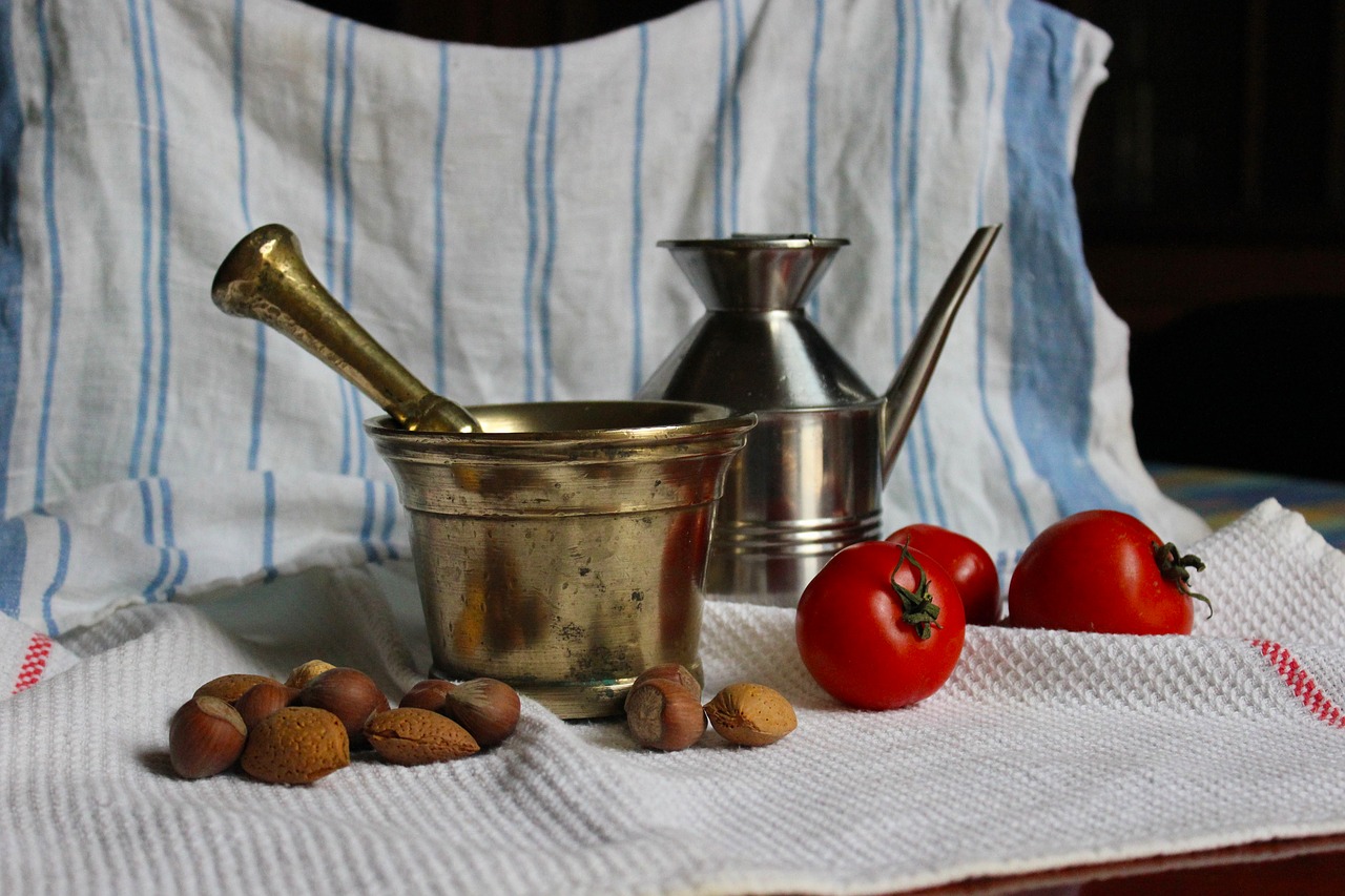 still life  mortar  dried fruit free photo