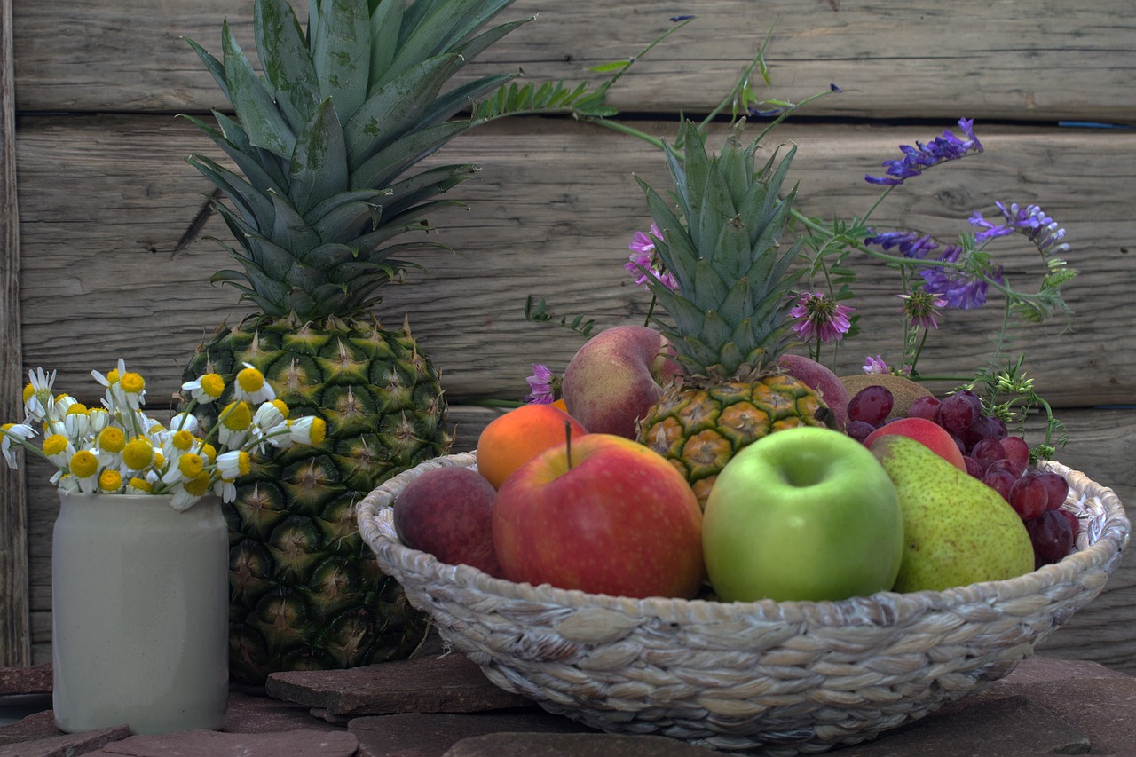 still life fruit pineapple free photo