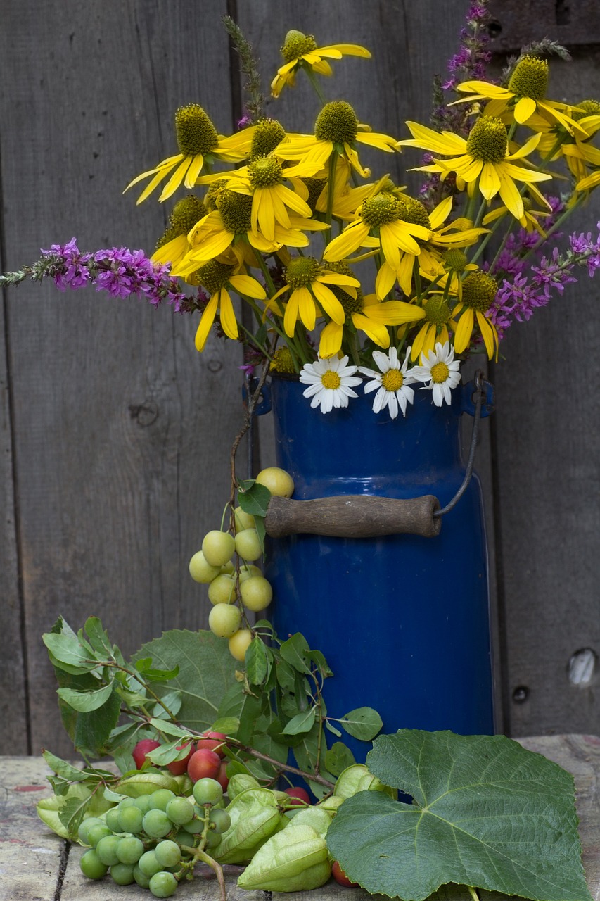 still life milk can sun hat free photo