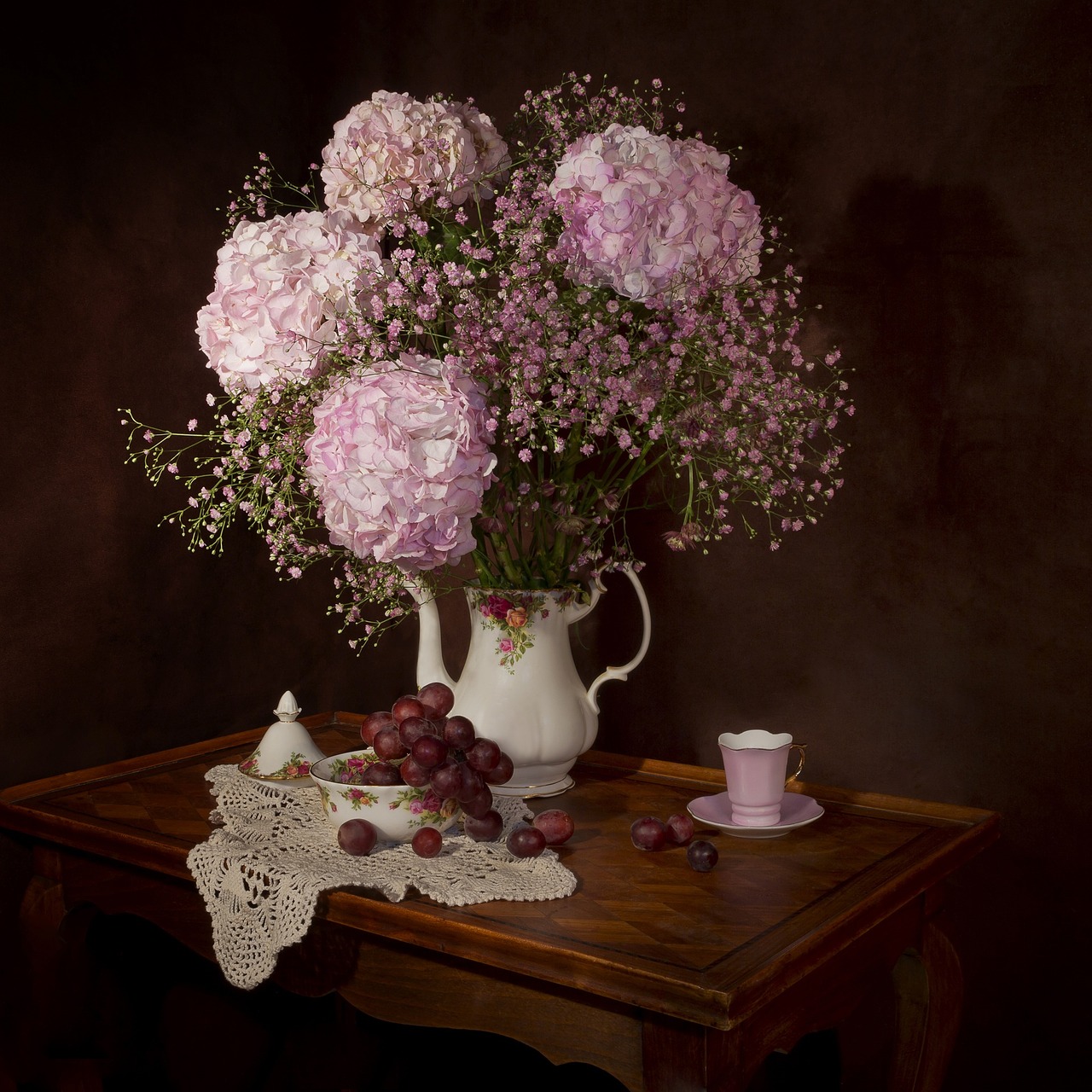 still lifes flowers hydrangea free photo