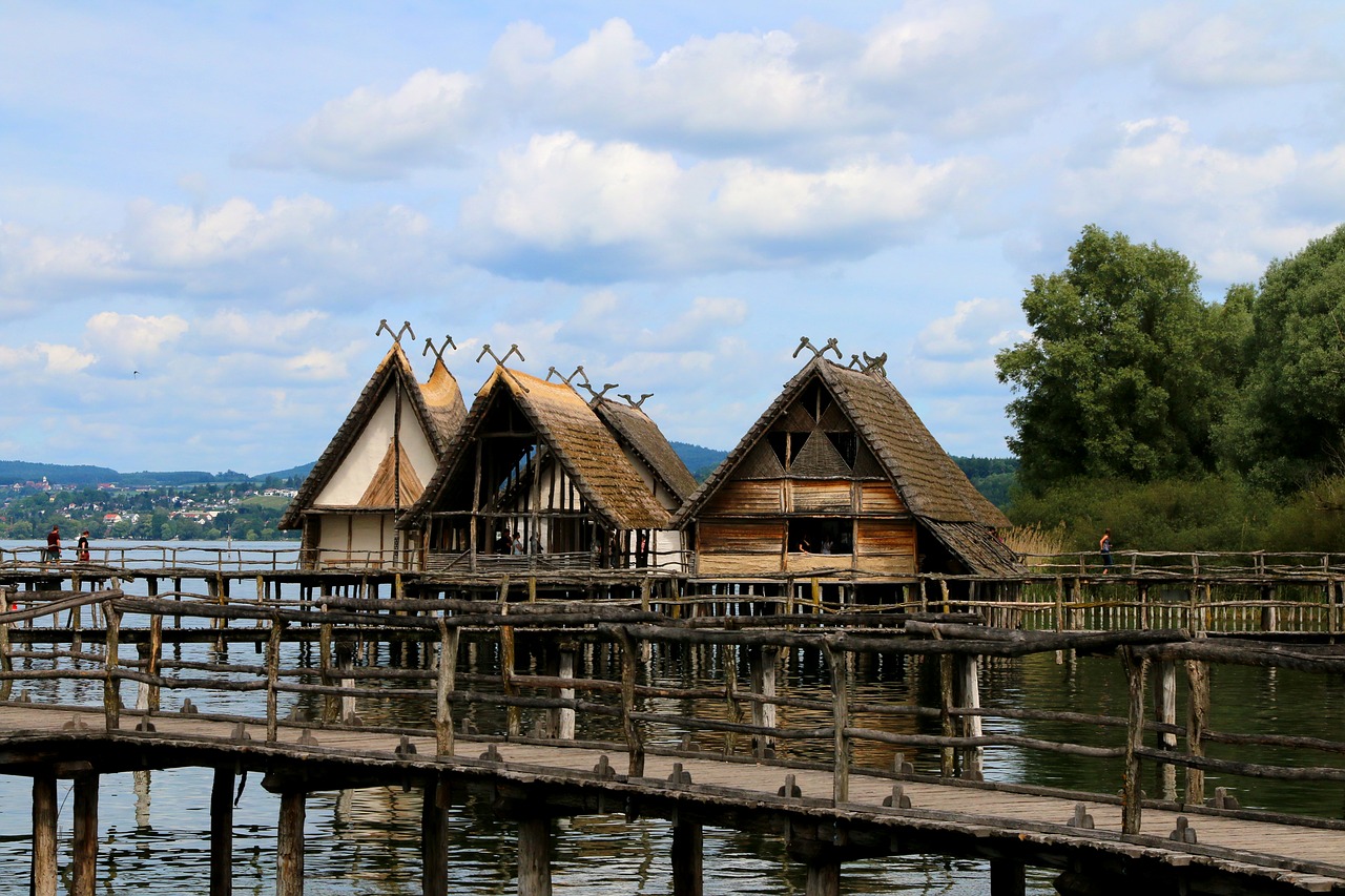 stilt houses unteruhldingen lake constance free photo