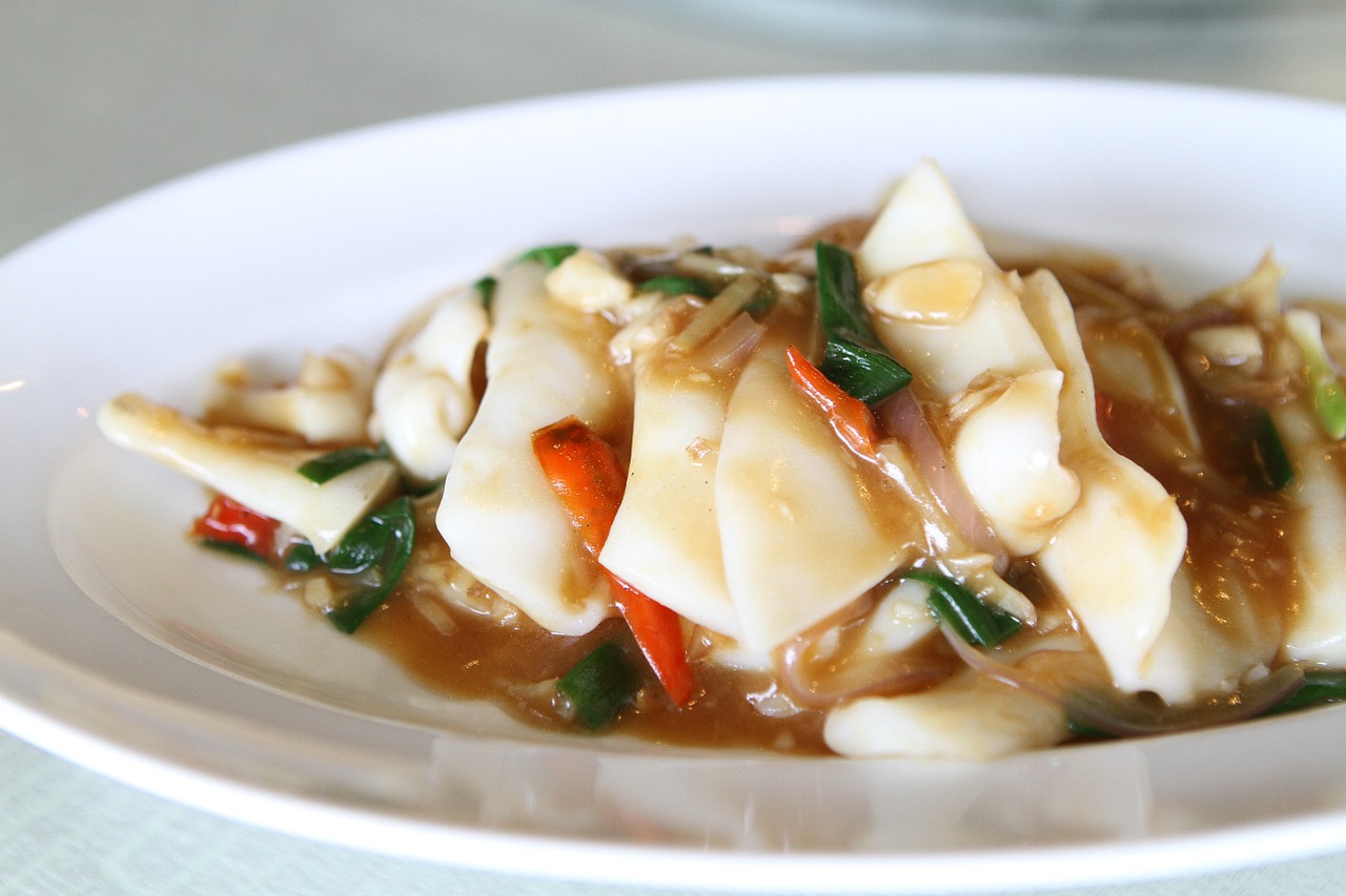 stir fried squid chinese dishes food free photo
