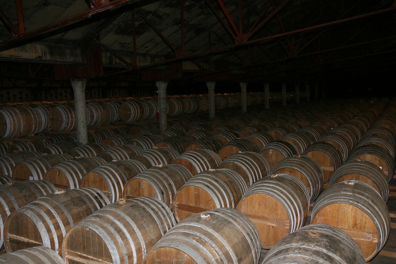 stock barrels cognac free photo
