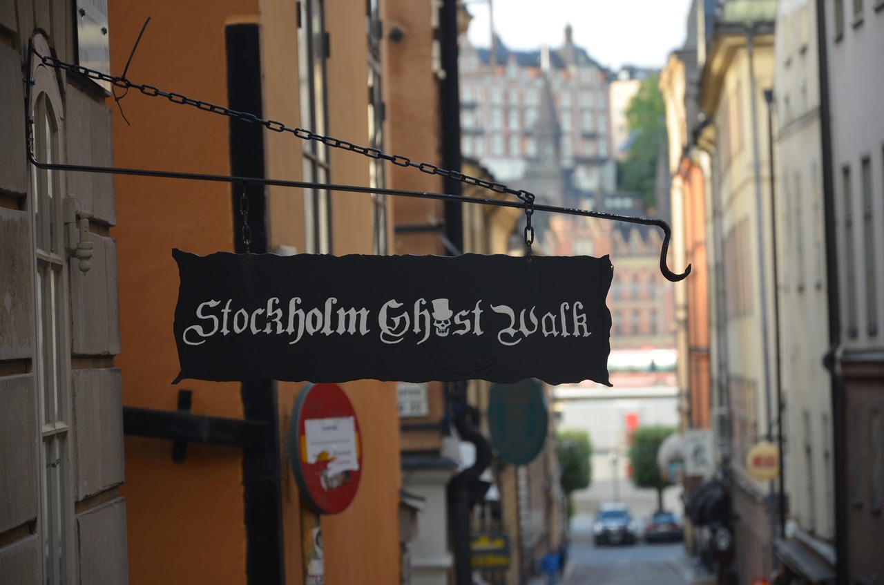 stockholm street signboard free photo