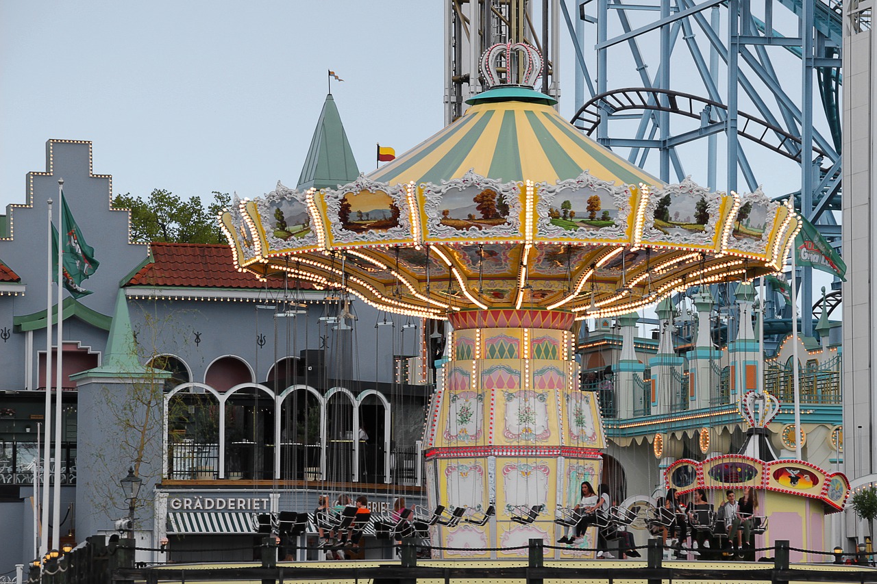 stockholm theme park chain carousel free photo