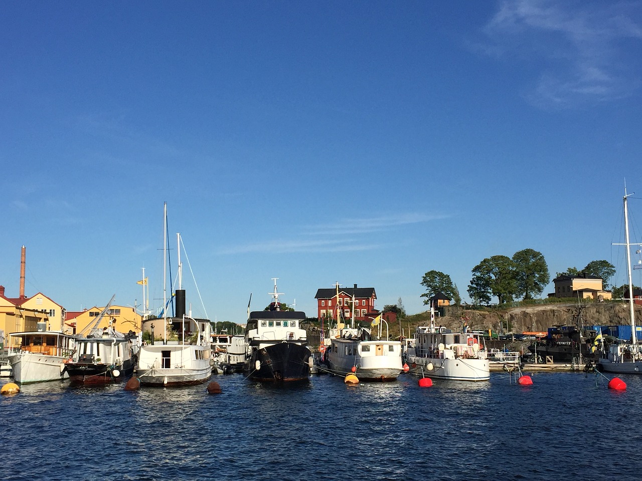 stockholm sea boats free photo