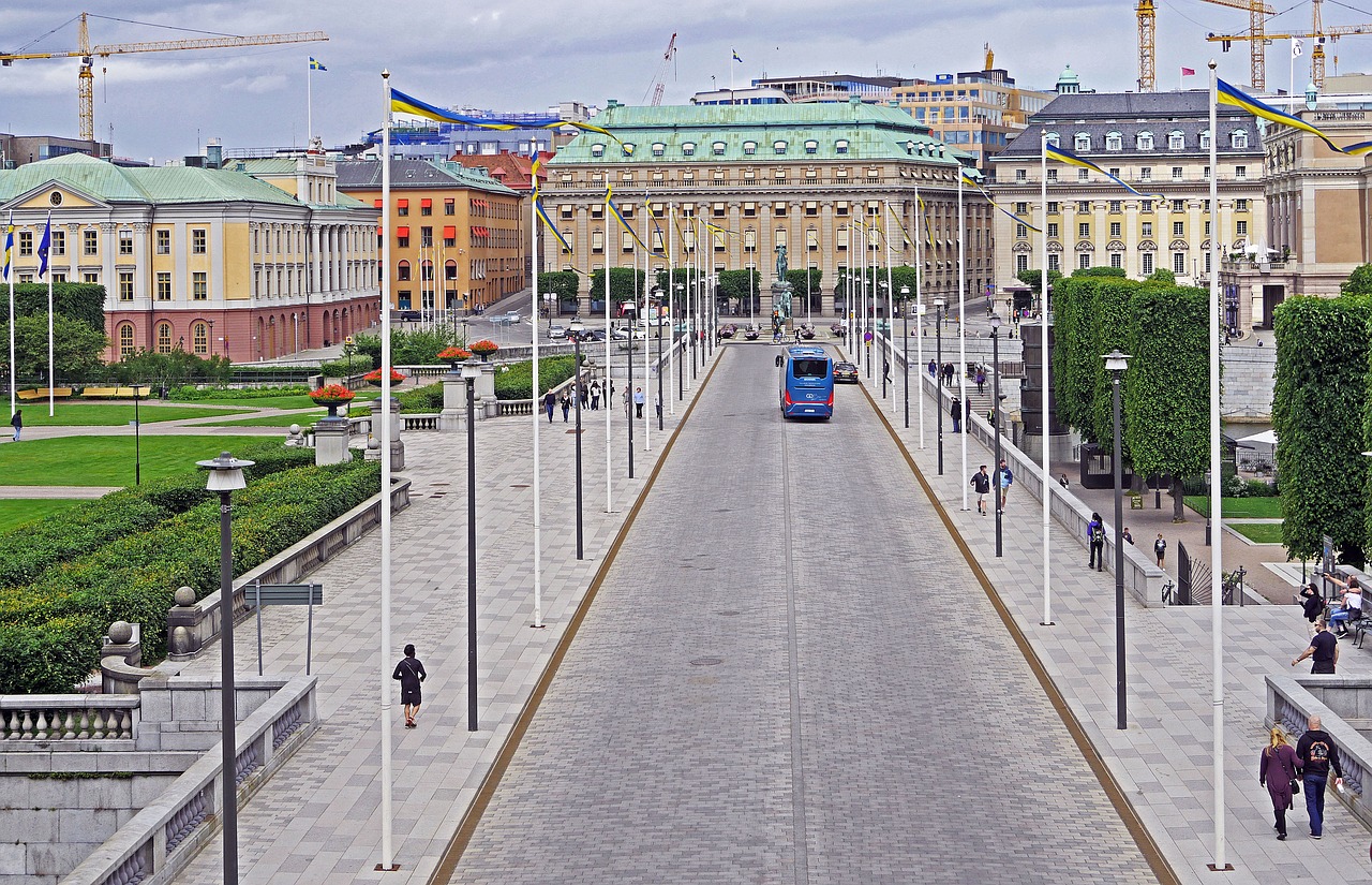 stockholm  parliament island  boulevard free photo