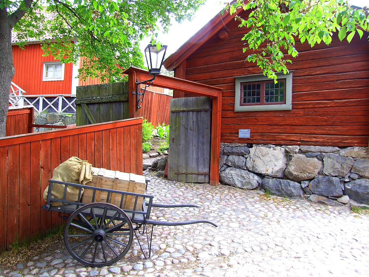 stockholm skansen village free photo