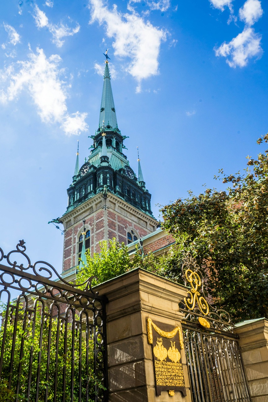 stockholm church tower sweden free photo