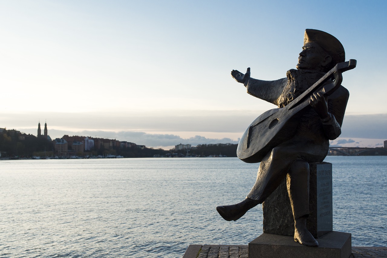 stockholm water statue free photo