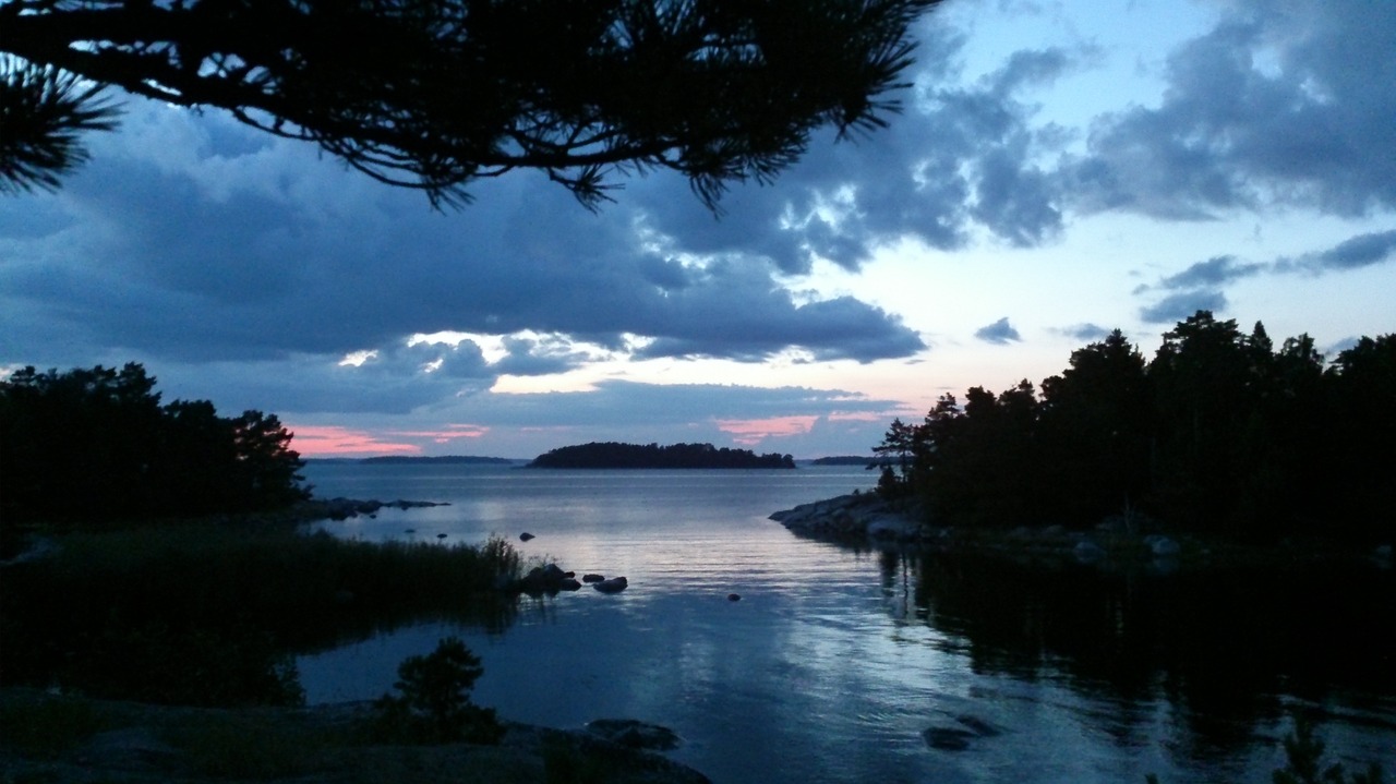 stockholm archipelago sunset free photo