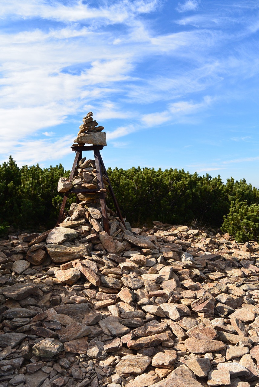 stone tower mountain pine free photo