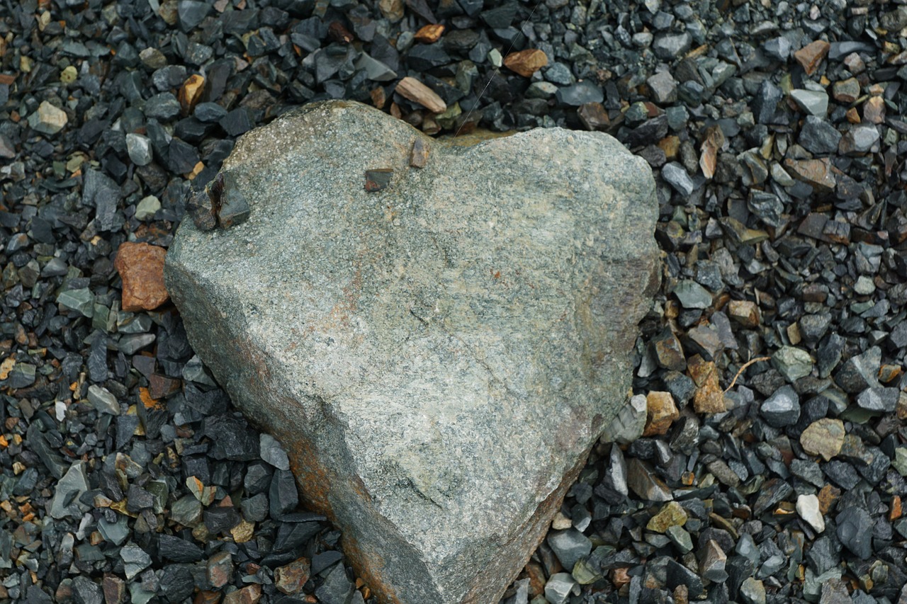 stone heart love free photo