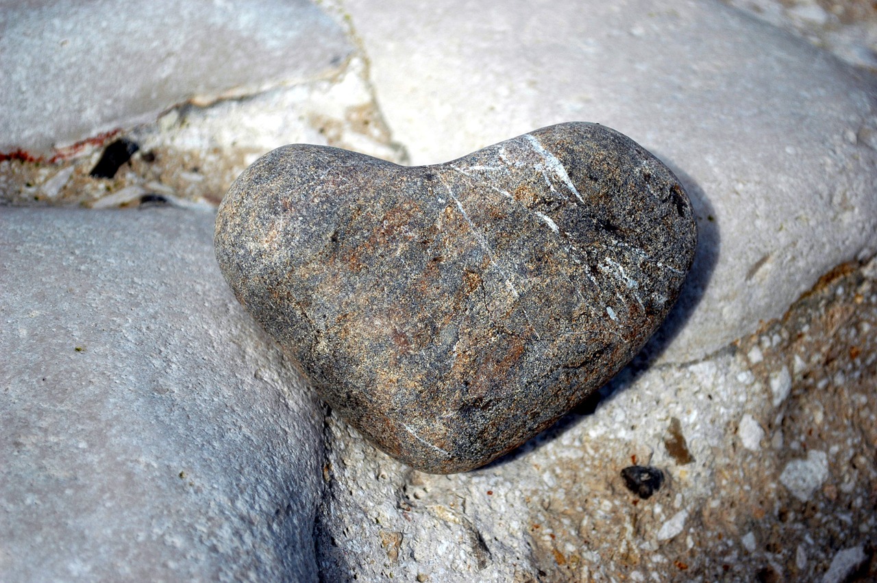 stone heart love free photo