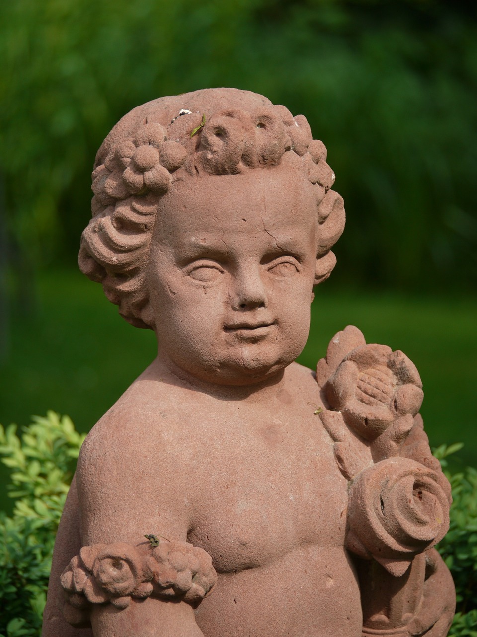 stone sculpture cherub free photo