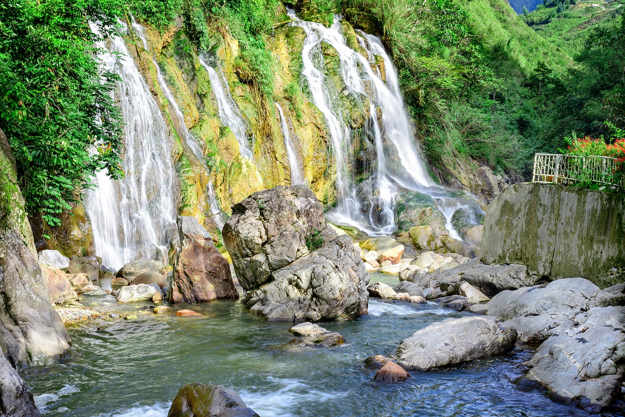 stone waterfall nature free photo