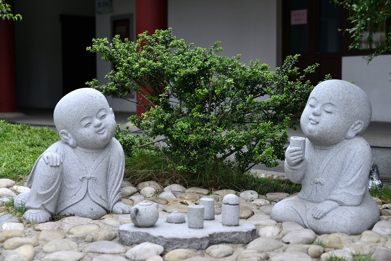 stone novice buddhism free photo