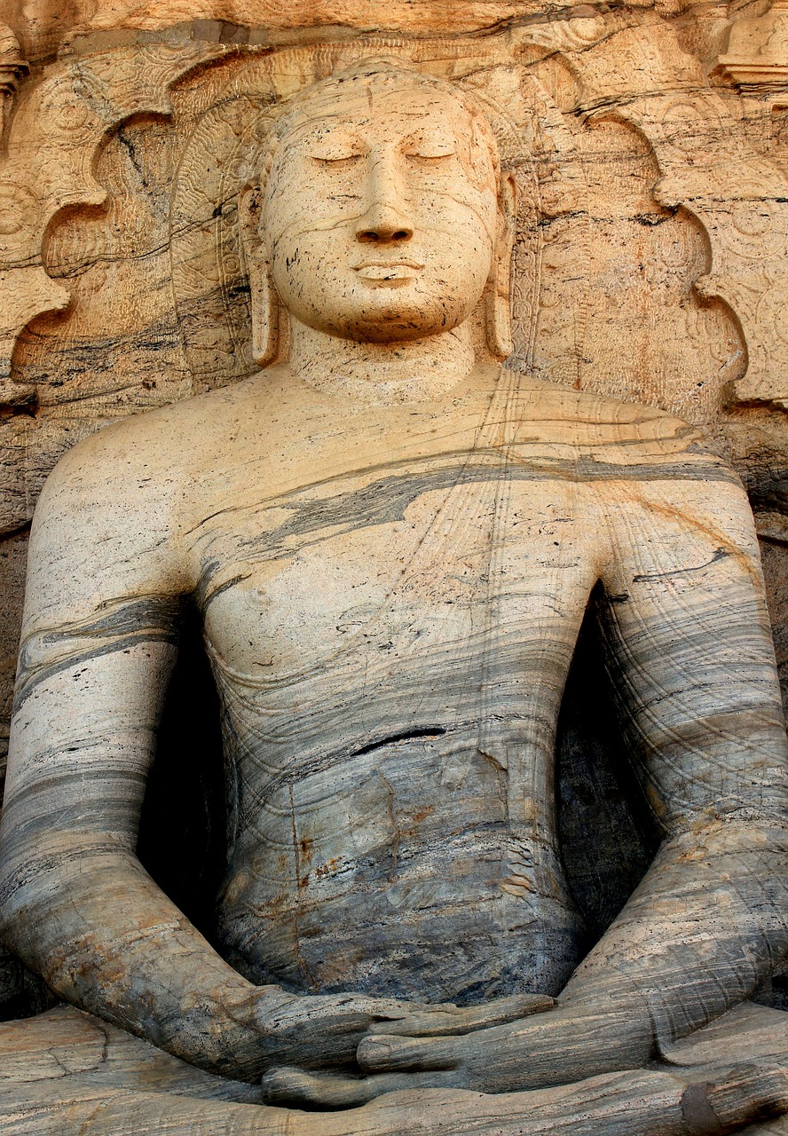 stone buddha sri lanka free photo