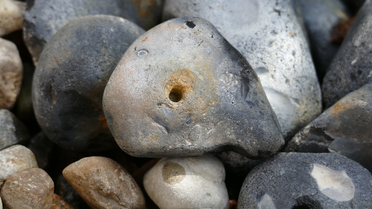 stone stones hole free photo
