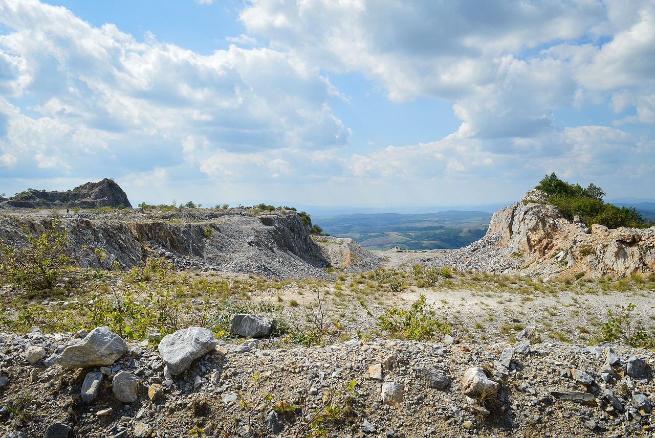 stone mine sky free photo