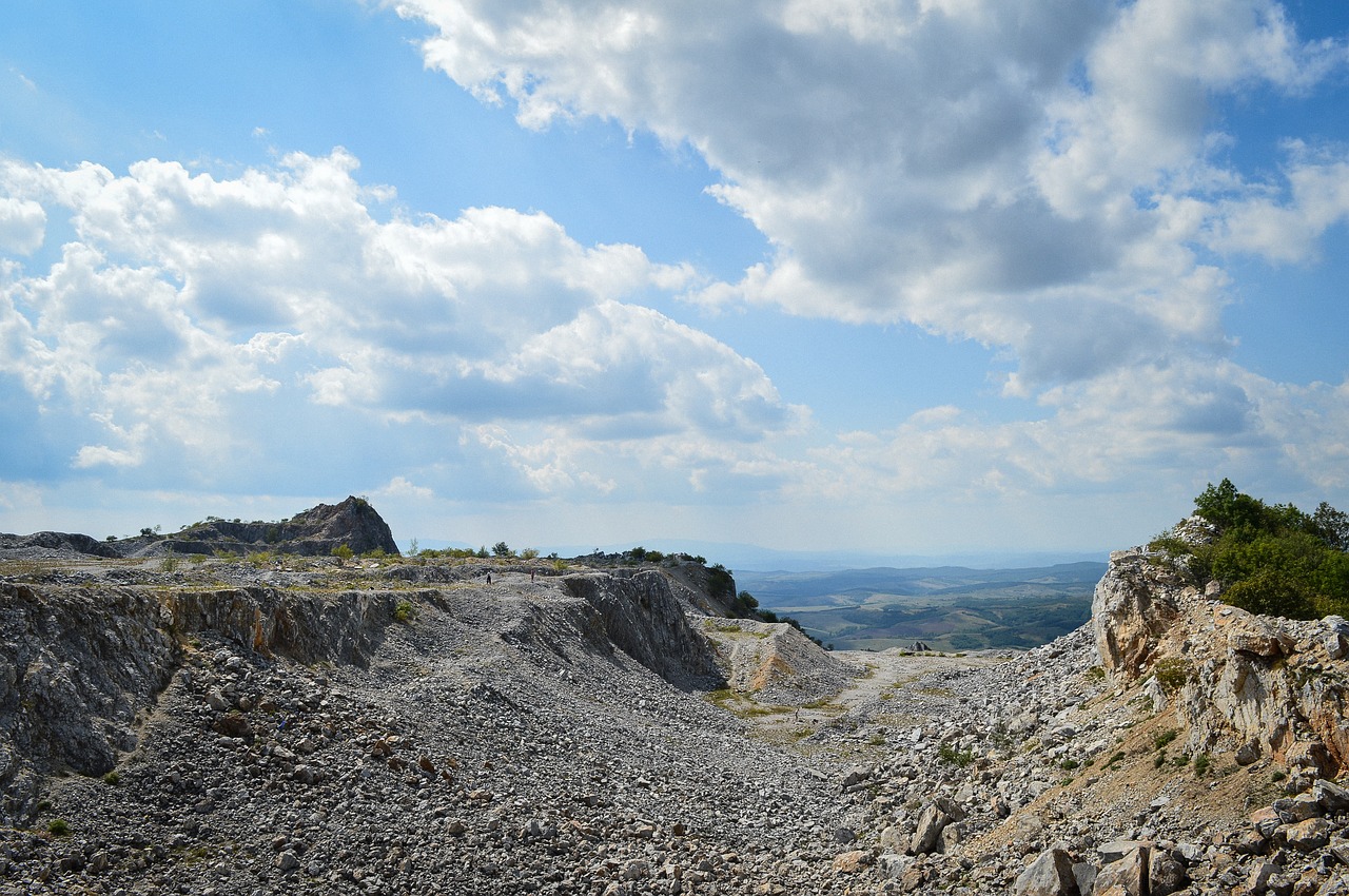 stone mine sky free photo