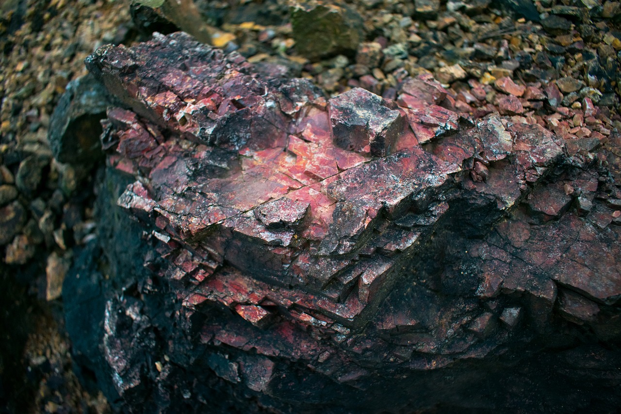 stone ore red stones free photo