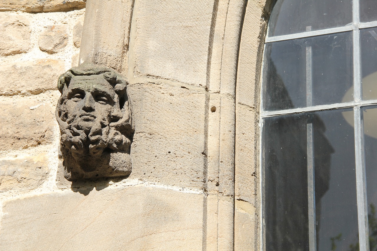 stone face window free photo