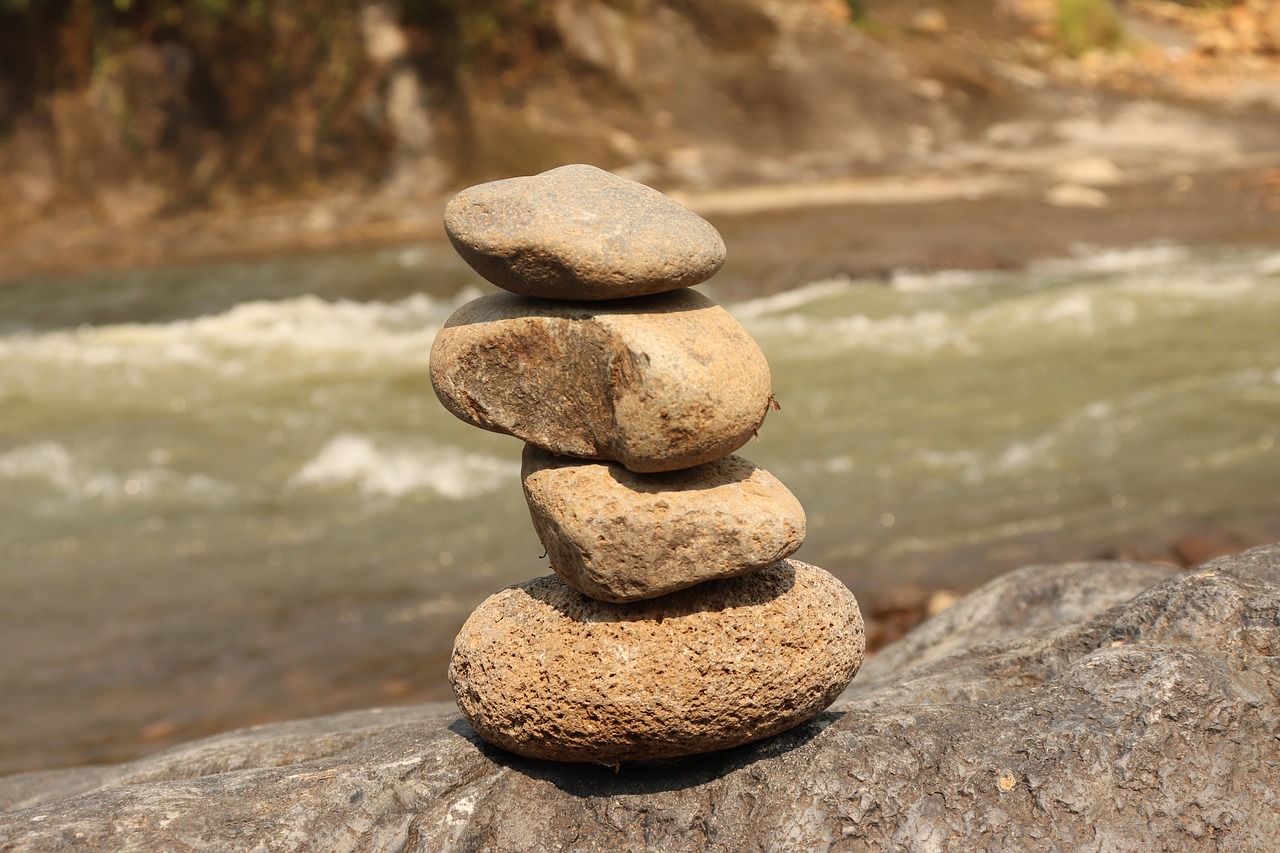 stone  river  landscape free photo