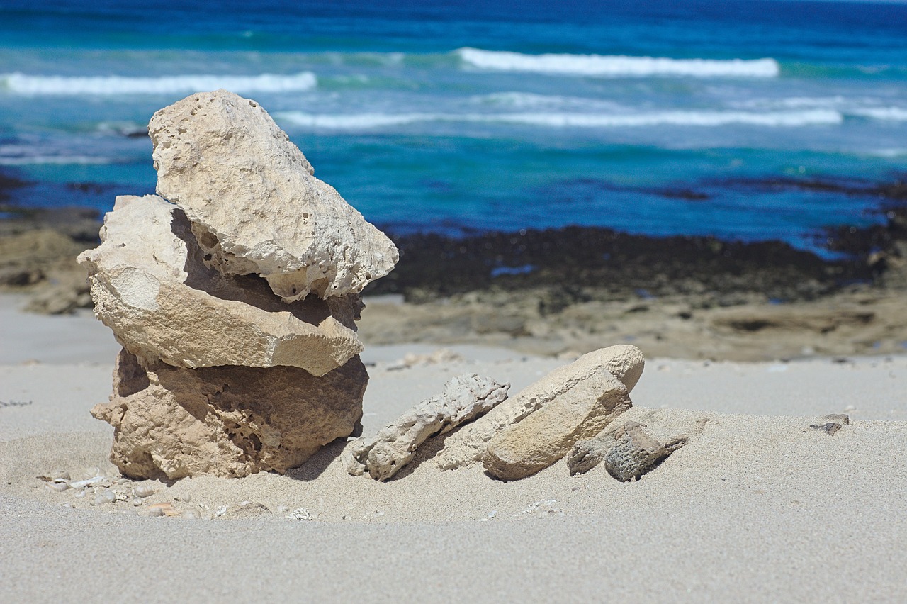 stone  stack  sand free photo