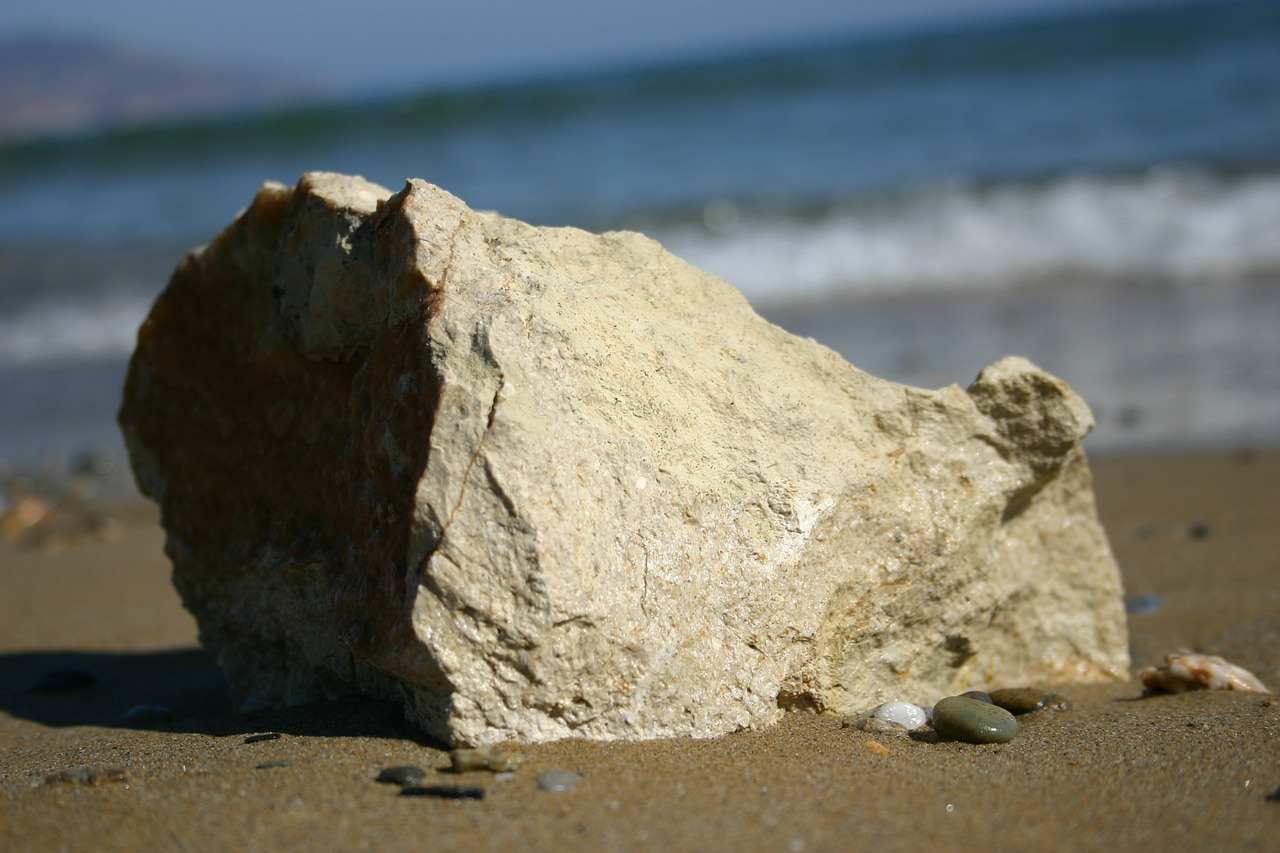 stone beach greece free photo