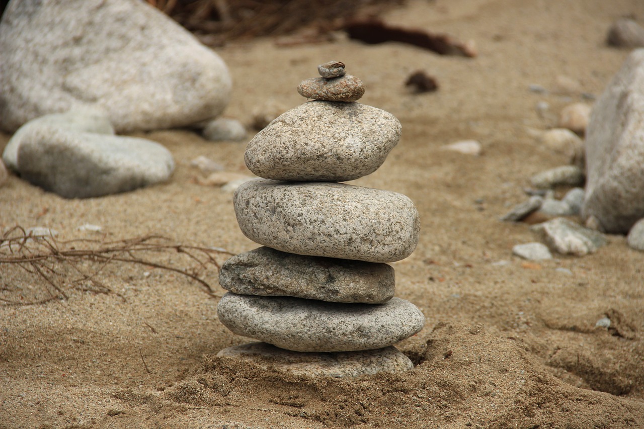 stones pebbles sand free photo