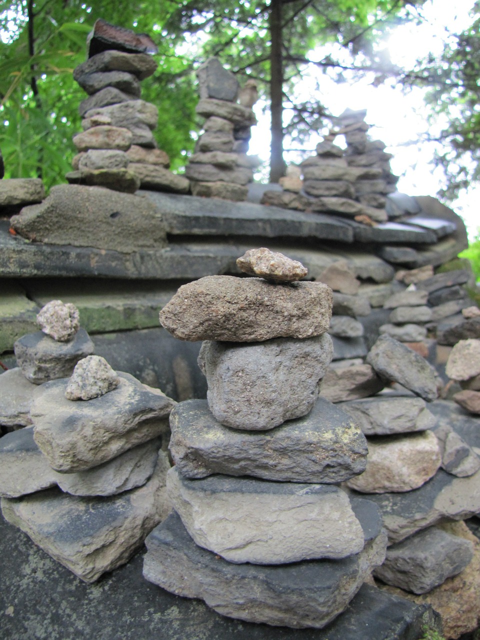 stone boulder stone tower free photo