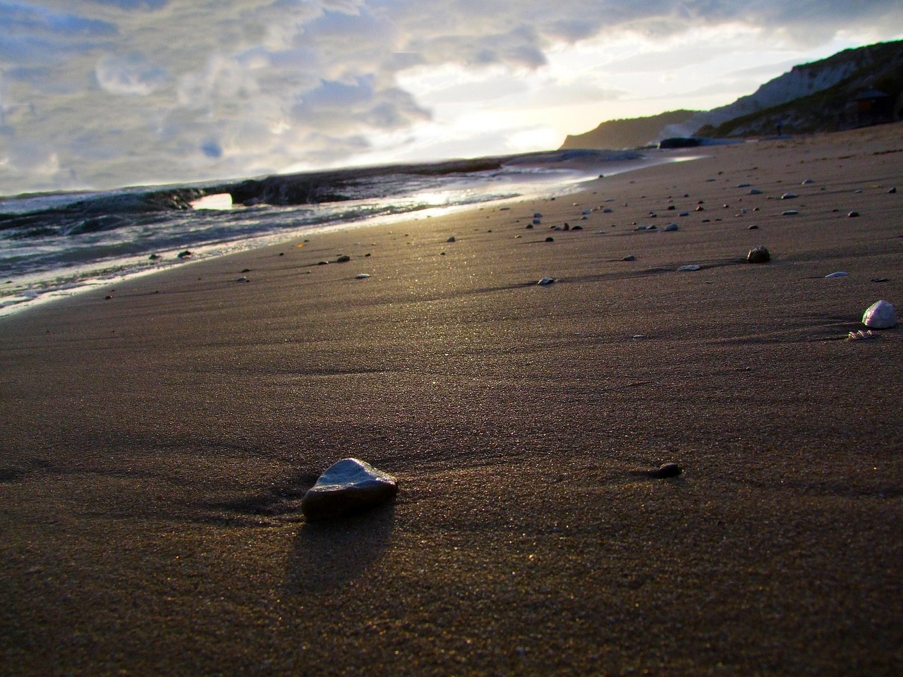 stone beach sun free photo