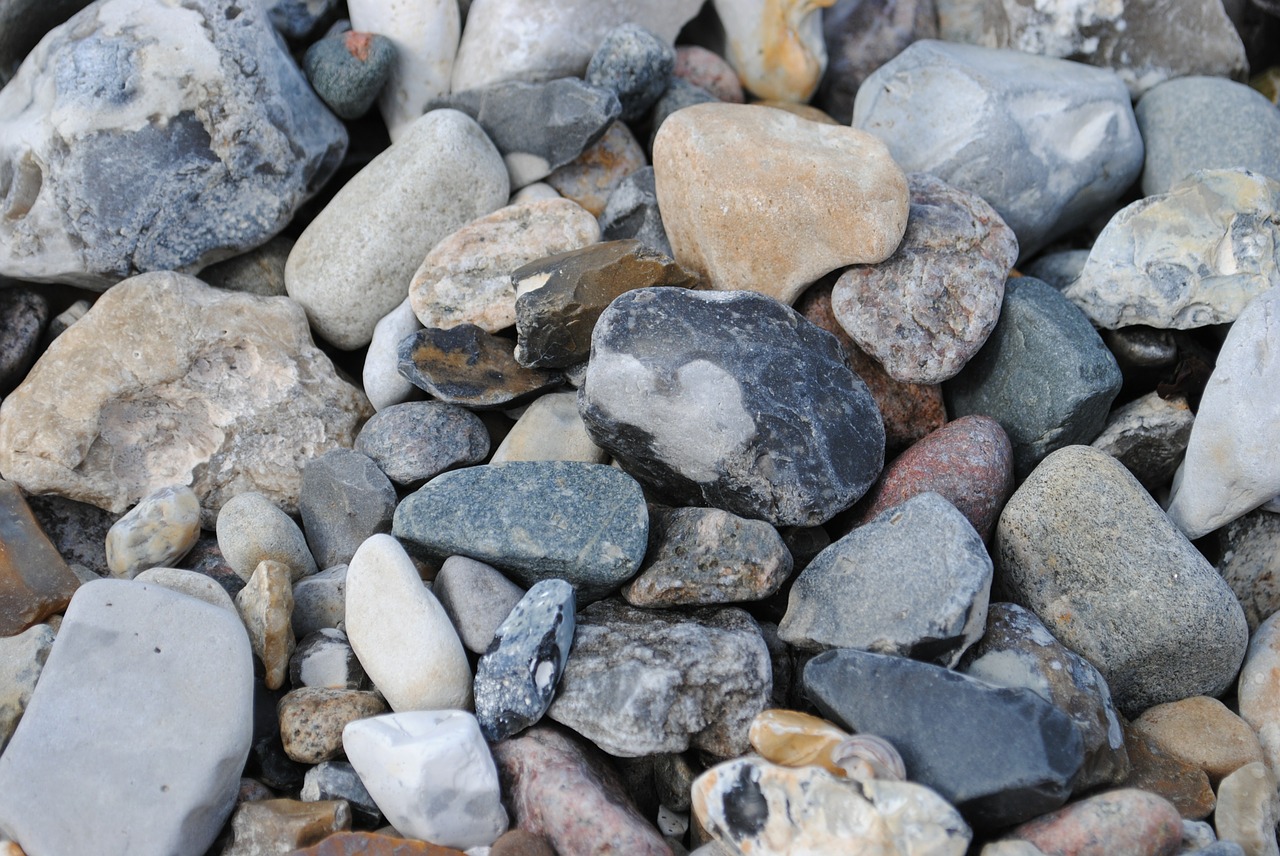 stone beach stone collection free photo