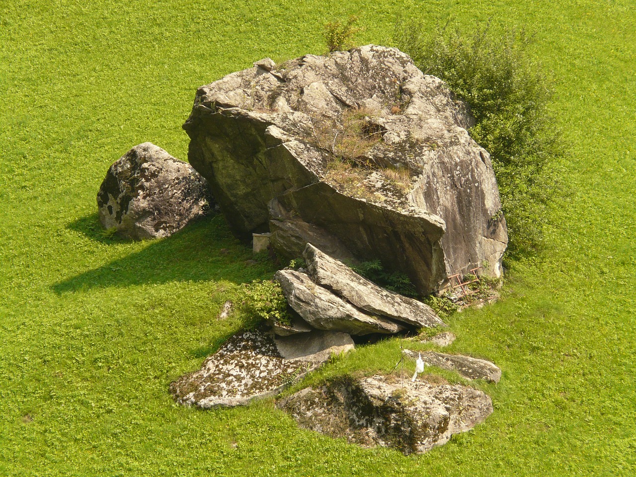 stone foundling meadow free photo