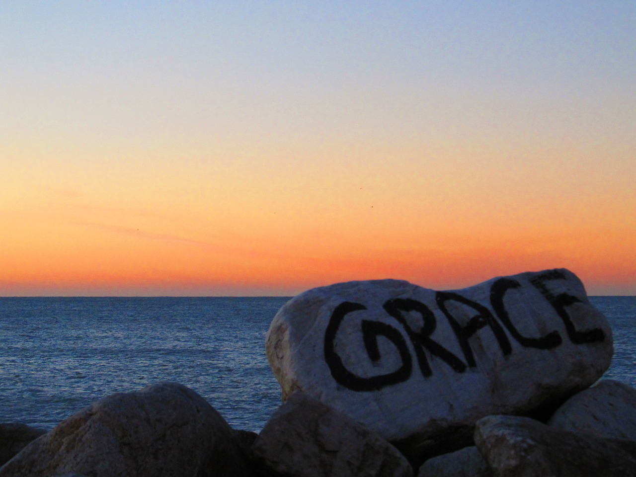 stone sea sunset free photo