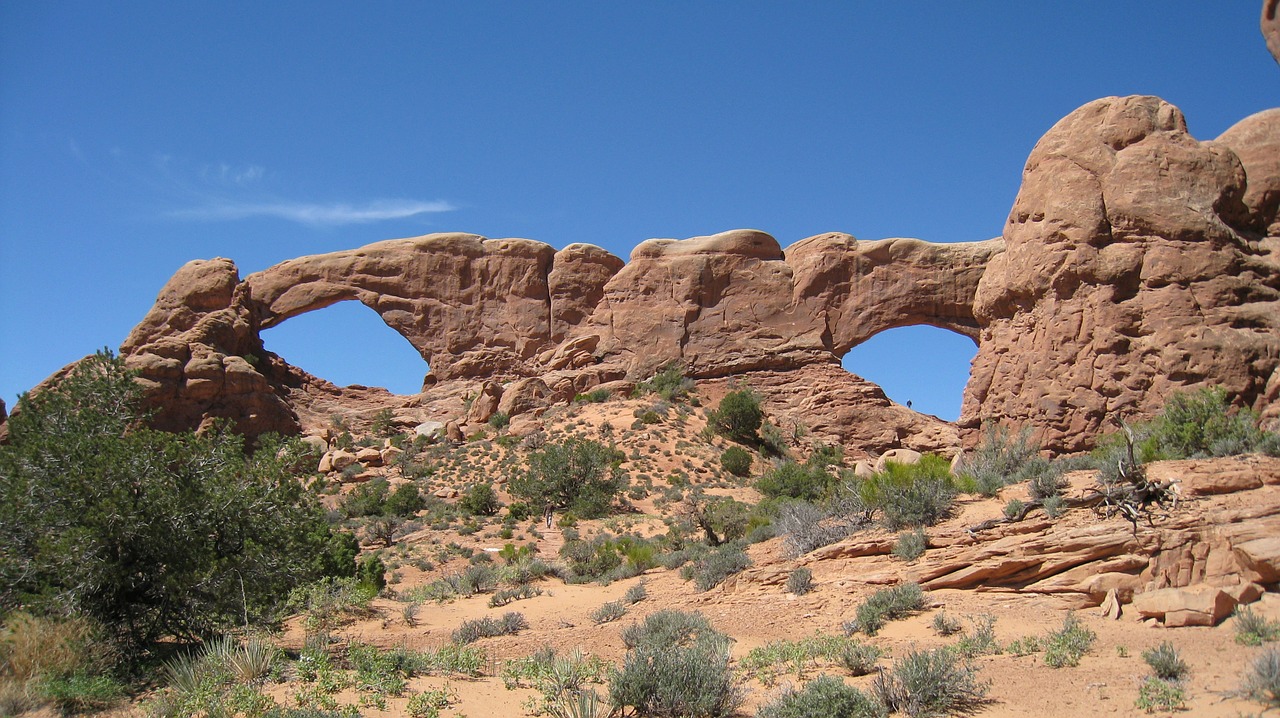 stone arch arch national park free photo