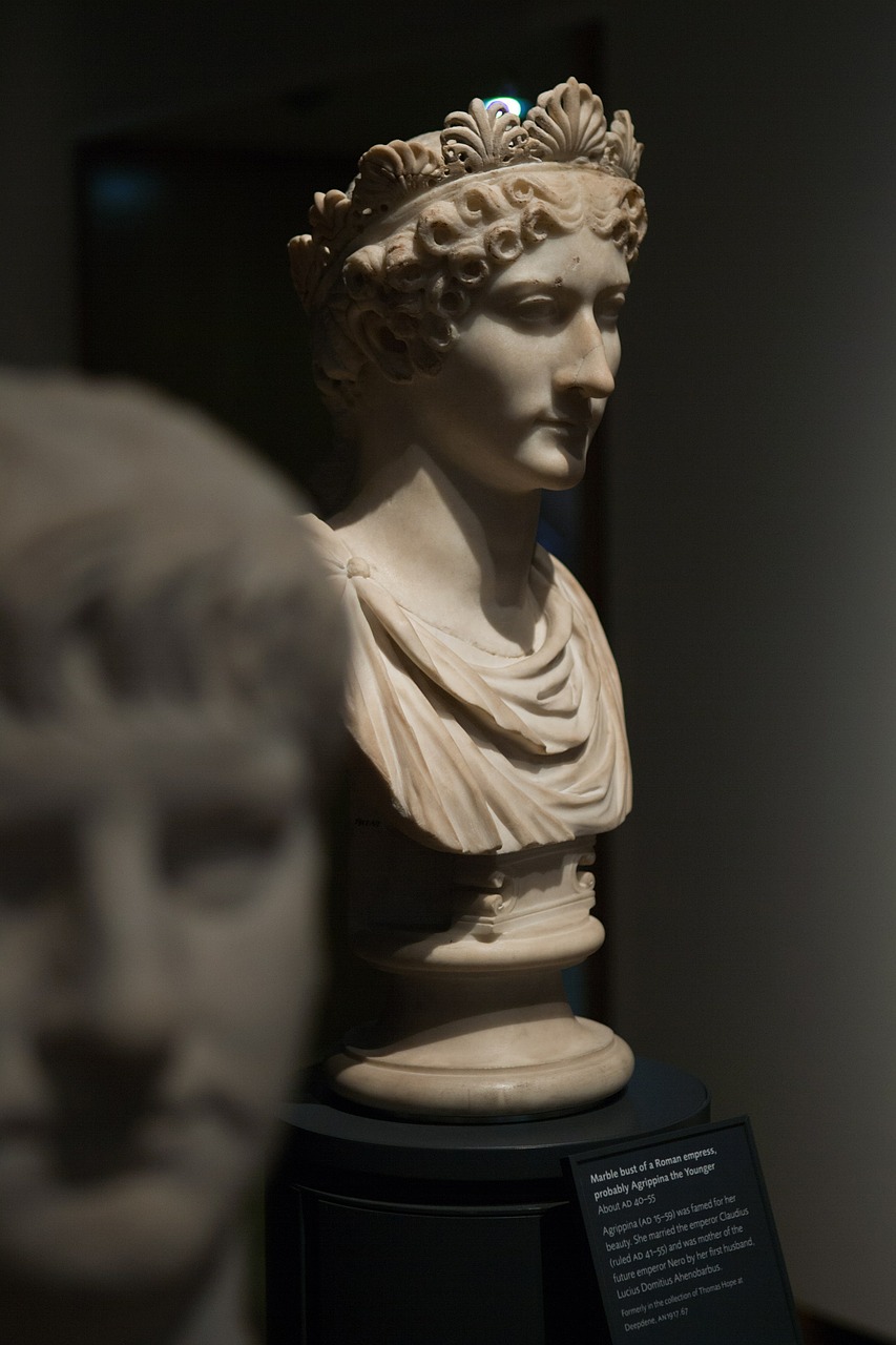 stone bust agrippina oxford free photo