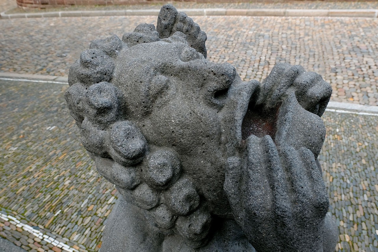 stone figure thirst freiburg free photo