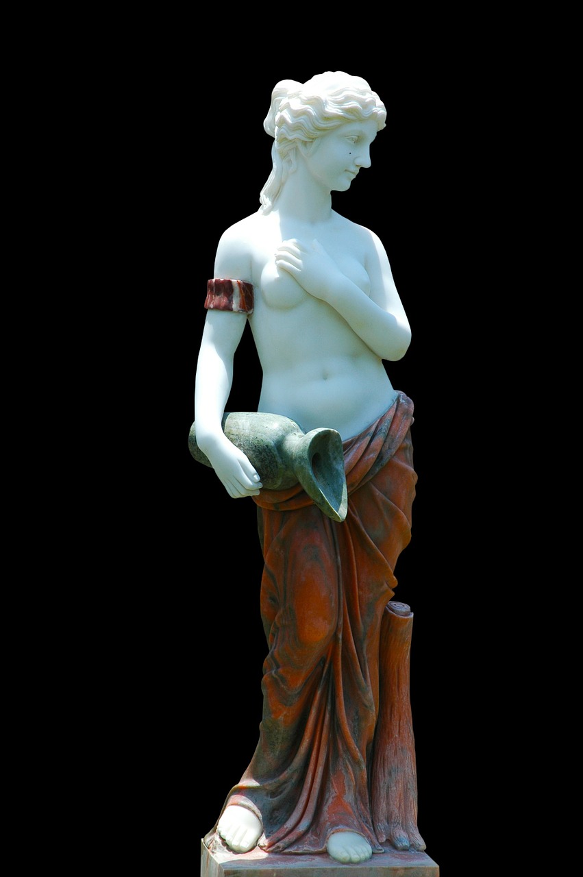 stone figure statue beautiful woman free photo