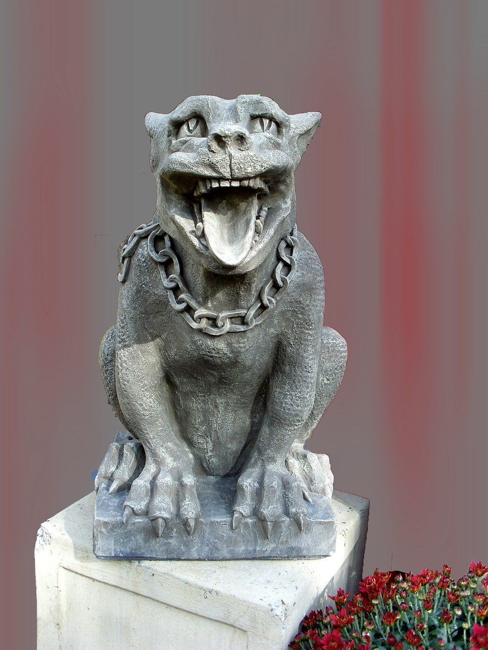 stone figure animal sculpture free photo