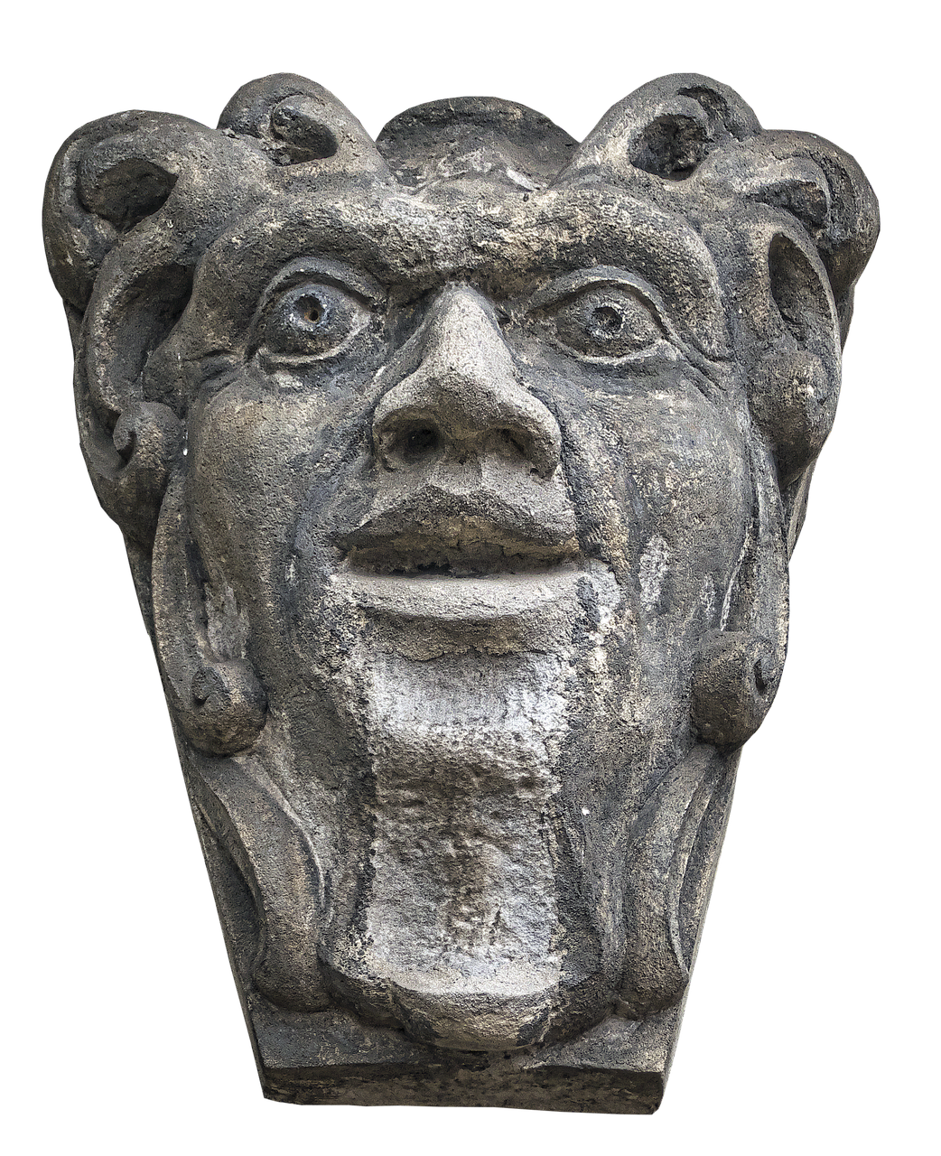 stone figure head face free photo