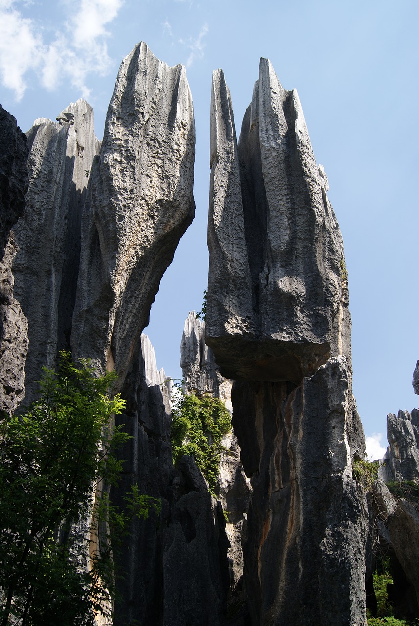 stone forest rock shilin free photo