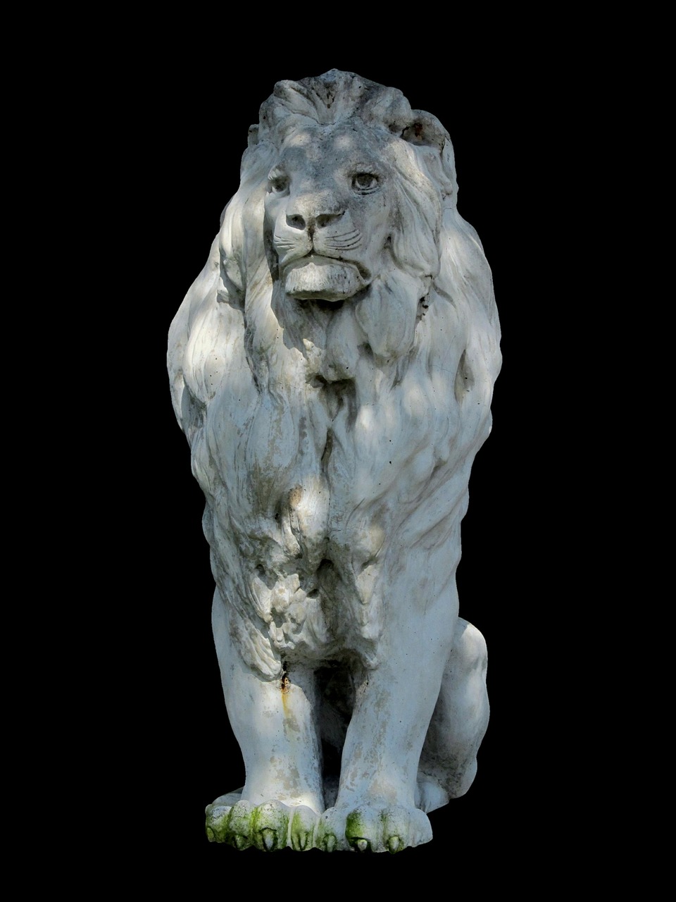 stone lion lion stone figure free photo