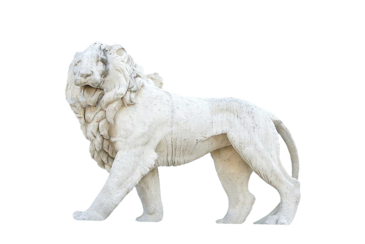 stone lion lion stone figure free photo