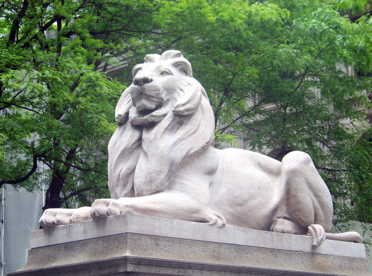 lion statue stone free photo
