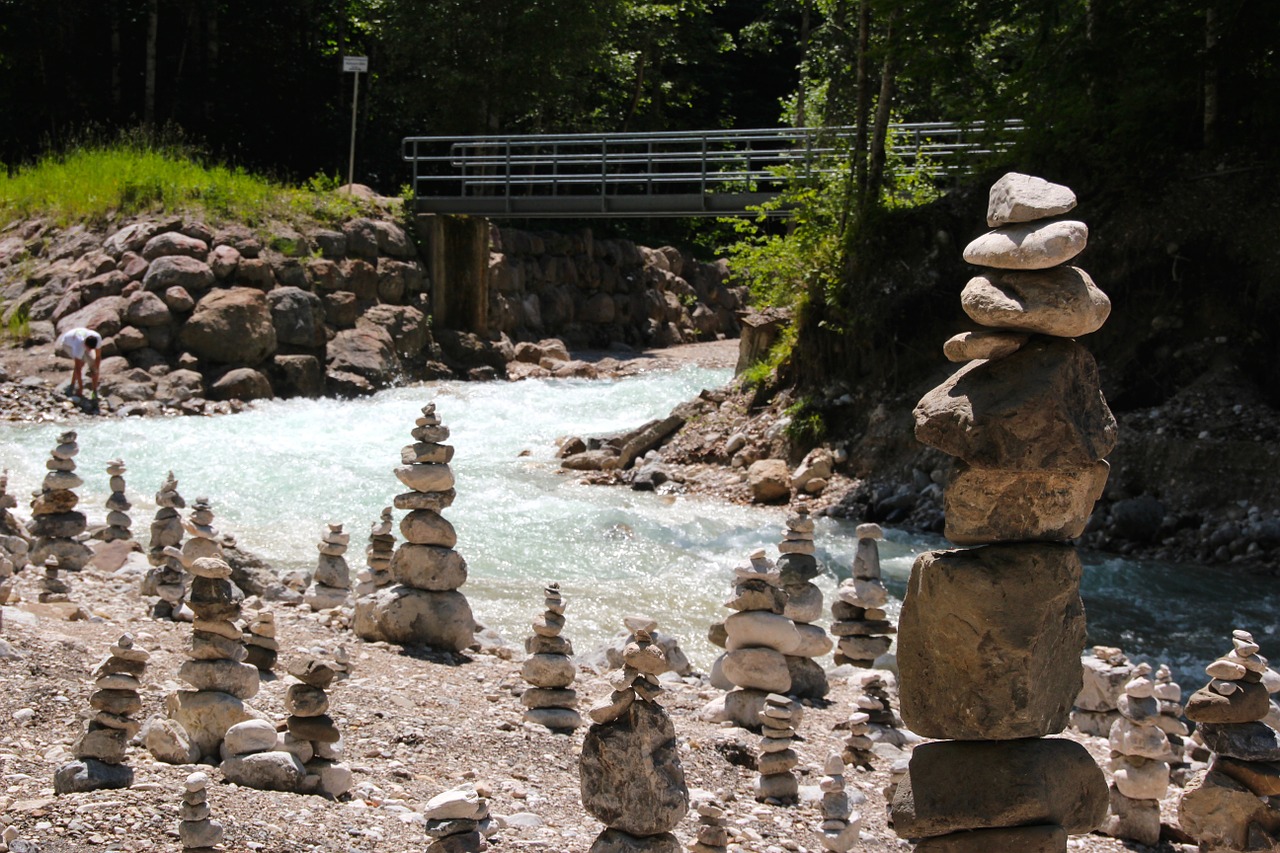 stone park stones stack free photo