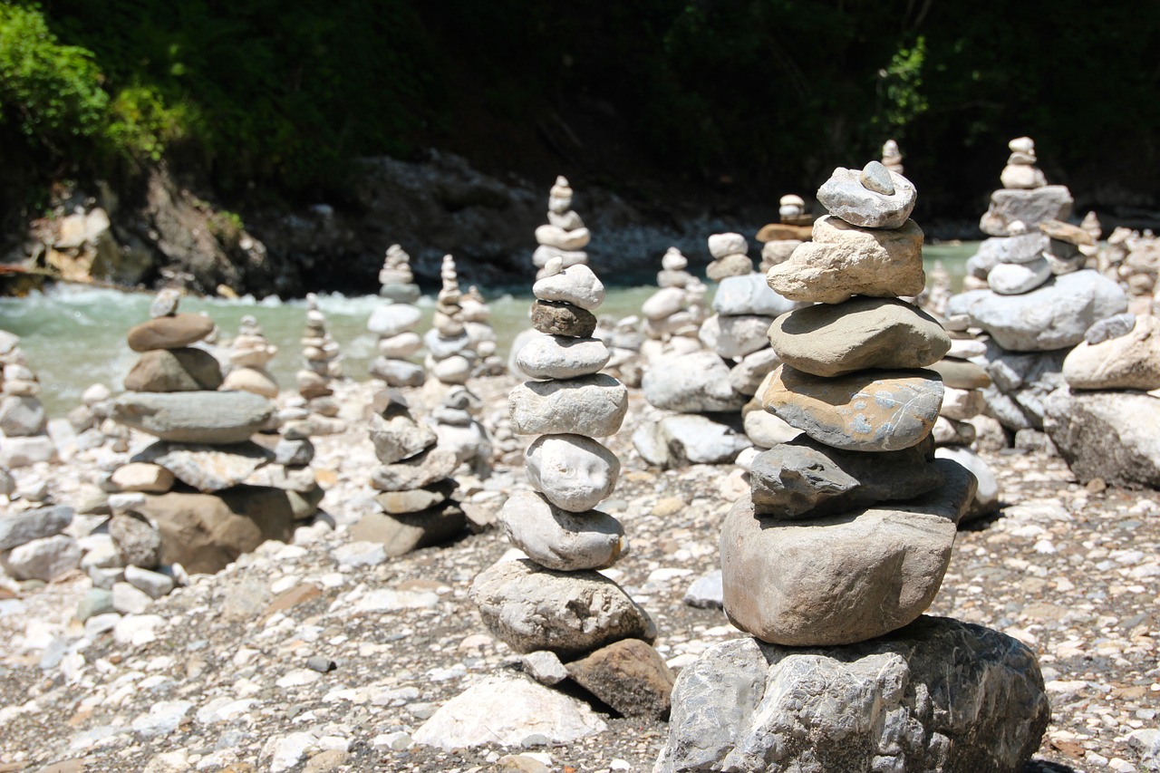 stone park stones stack free photo