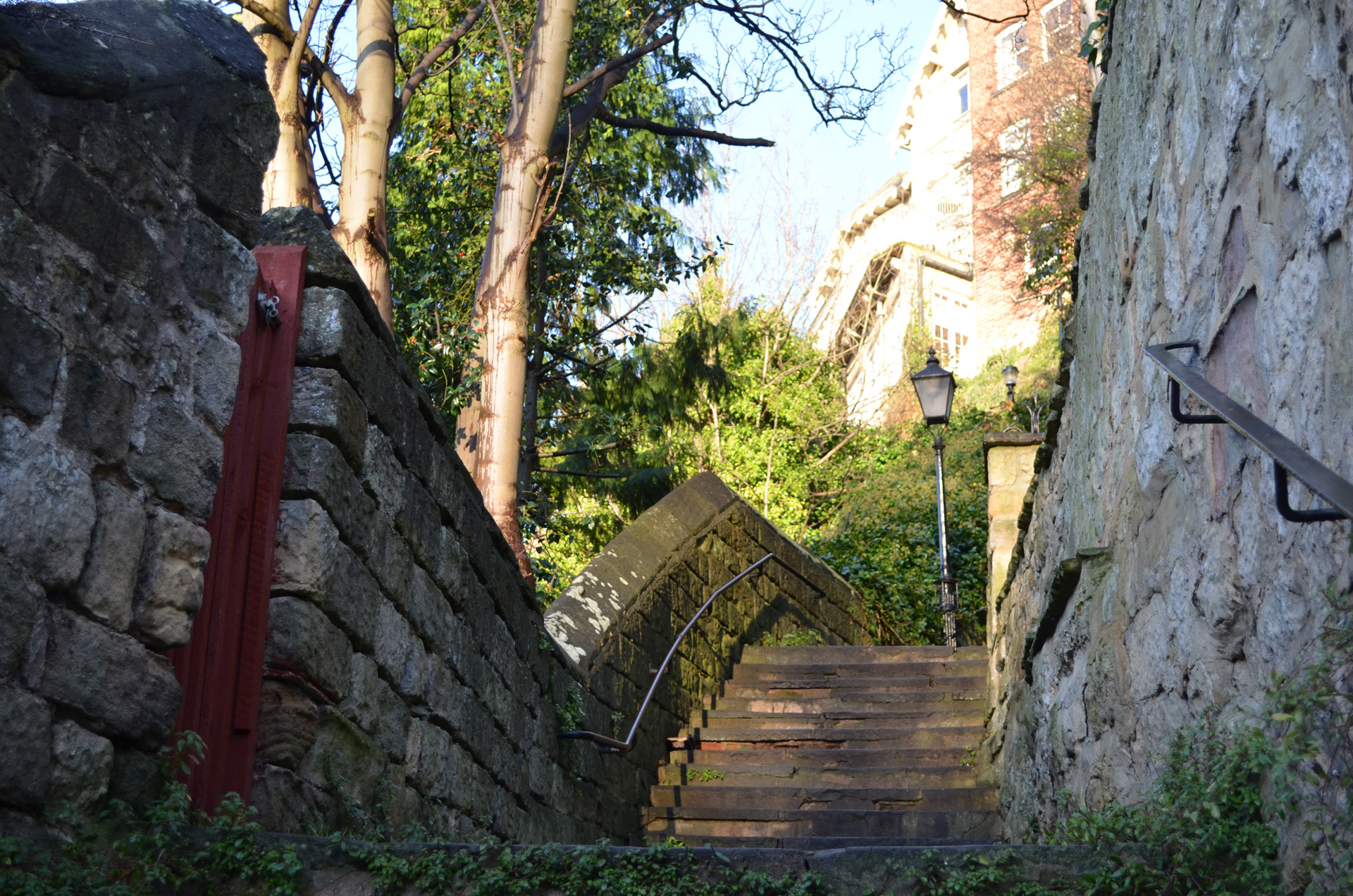 stone stairs wall free photo