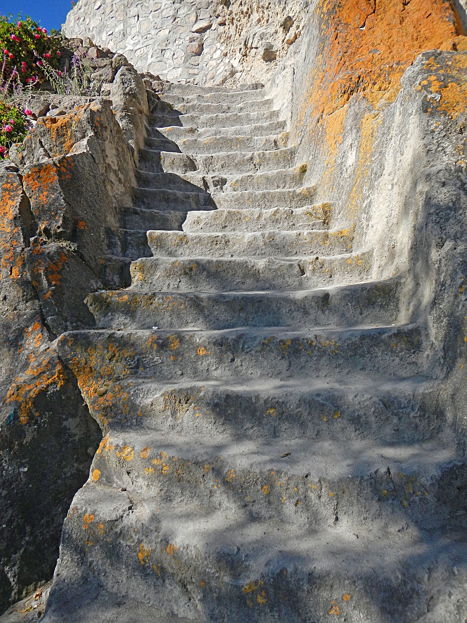 stone steps staircase andes free photo